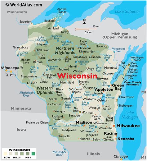 Wisconsin Maps & Facts .